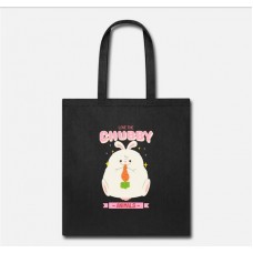 Love The Chubby Animals #10 Black Tote Bag